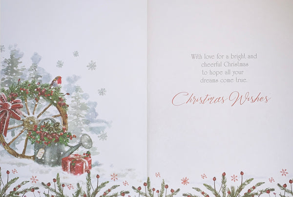 Brother and Sister-in-law Christmas card - festive scene