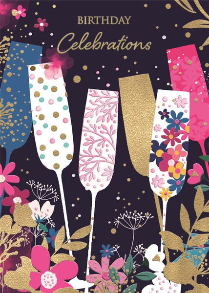 General birthday card for her- sparkling birthday drinks
