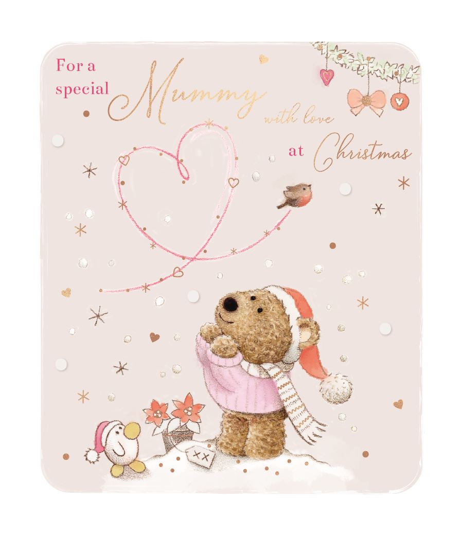 Mummy Christmas card - cute bear