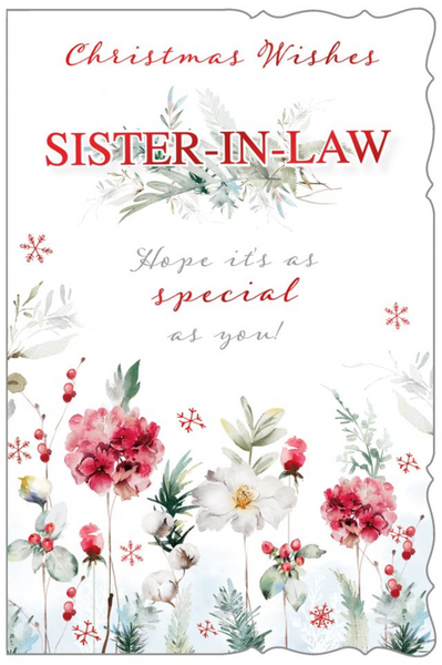 Sister-in-law Christmas card - traditional