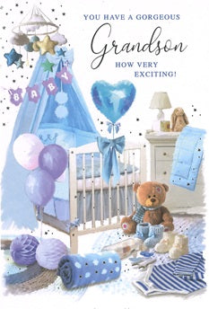 Grandson birth congratulations card