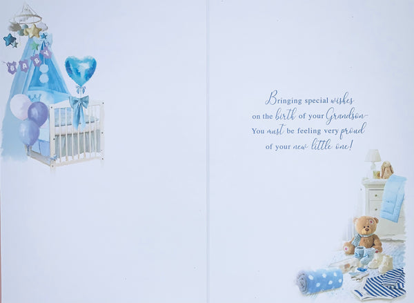 Grandson birth congratulations card