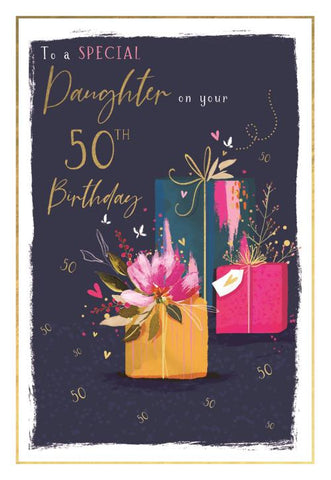 Daughter 50th birthday card- birthday gifts
