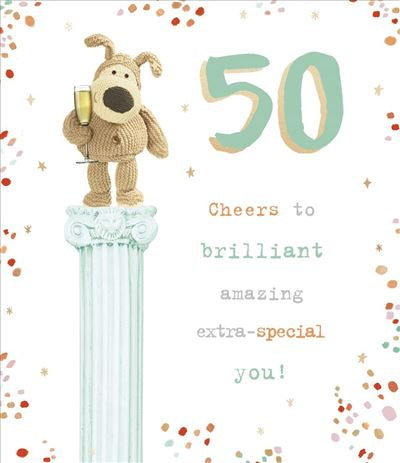 50th birthday card- Boofle