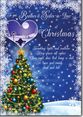 Brother and Sister-in-law Christmas card- sentimental verse