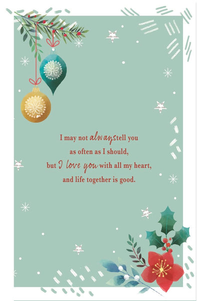 Wife Christmas card - Sentimental verse