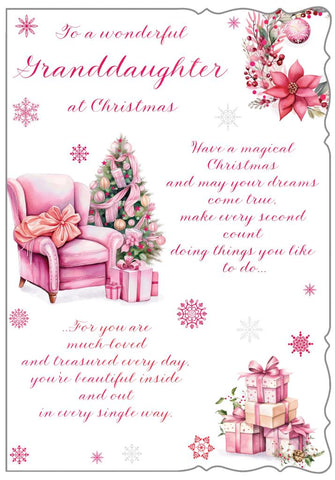 Granddaughter Christmas card- festive home
