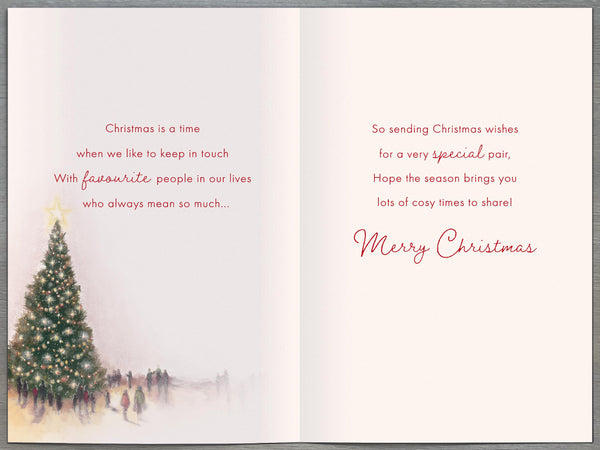 To both of you Christmas card - classic Christmas tree