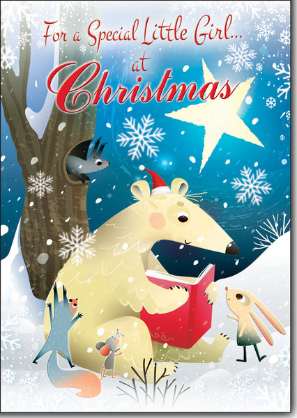 Special little girl Christmas card