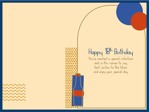 18th birthday card- birthday drinks