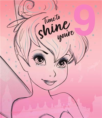 Age 9 Tinker Bell birthday card