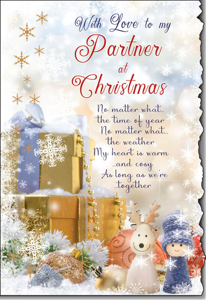 Partner Christmas card - sentimental verse