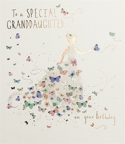 Granddaughter birthday card- beautiful dress