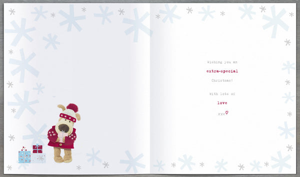 Sister Christmas card - cute Boofle