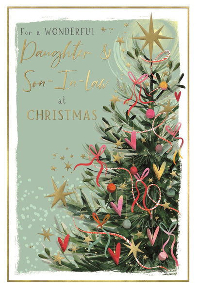 Daughter and Son-in-law cards - Xmas tree