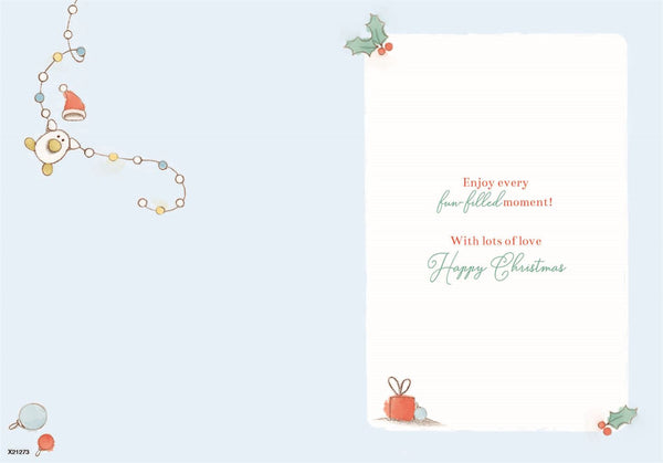 To Grandchildren Christmas card - cute bears