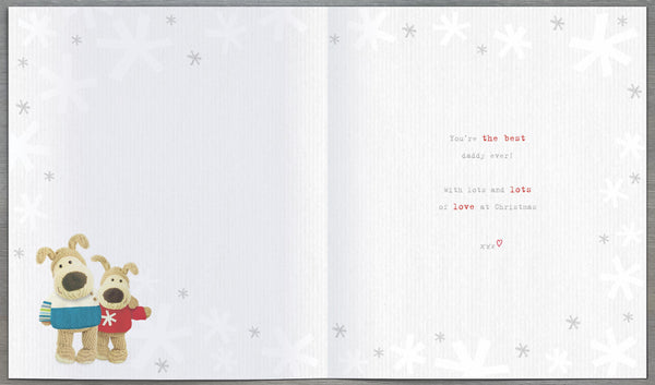 Daddy Christmas card - Boofle Xmas tree