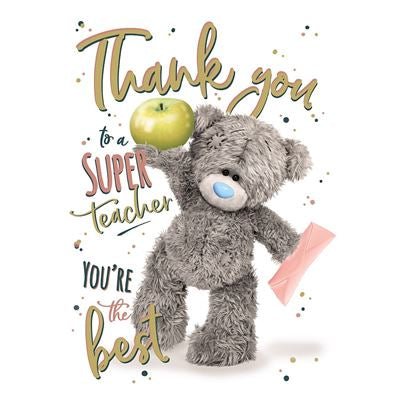 Thank you teacher card- cute me to you bear