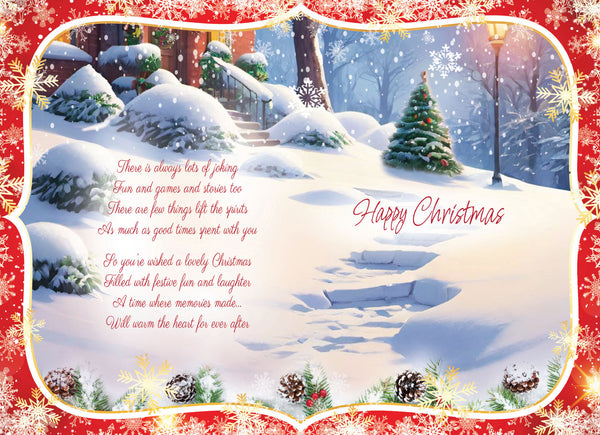 Friends Christmas card - sentimental verse