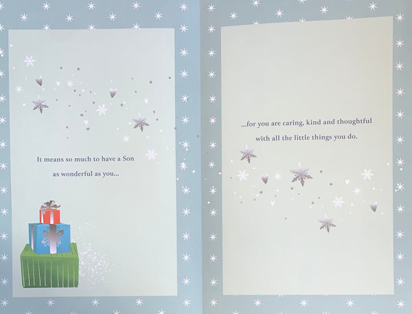 Son Christmas Card – Sentimental Verse, Large Greeting Card