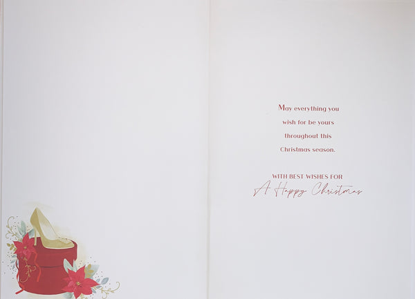 Sister Christmas card - Xmas shoes