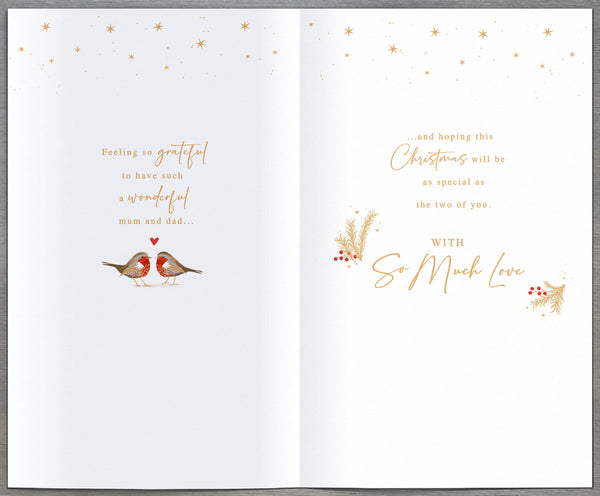 Luxury Mum and Dad Christmas card
