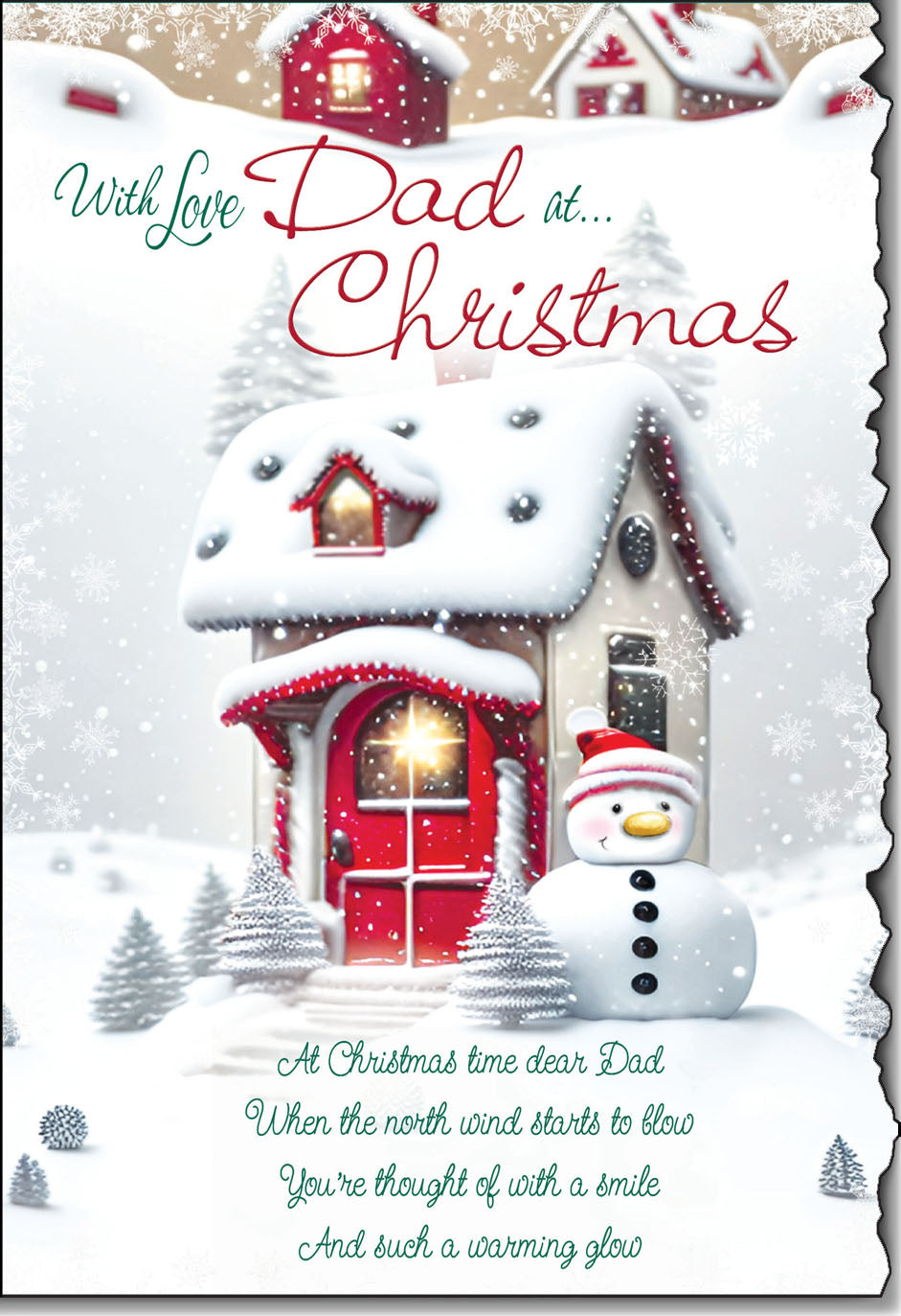 Dad Christmas card - Sentimental verse