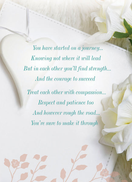 Son and Daughter-in-law wedding day card - sentimental verse