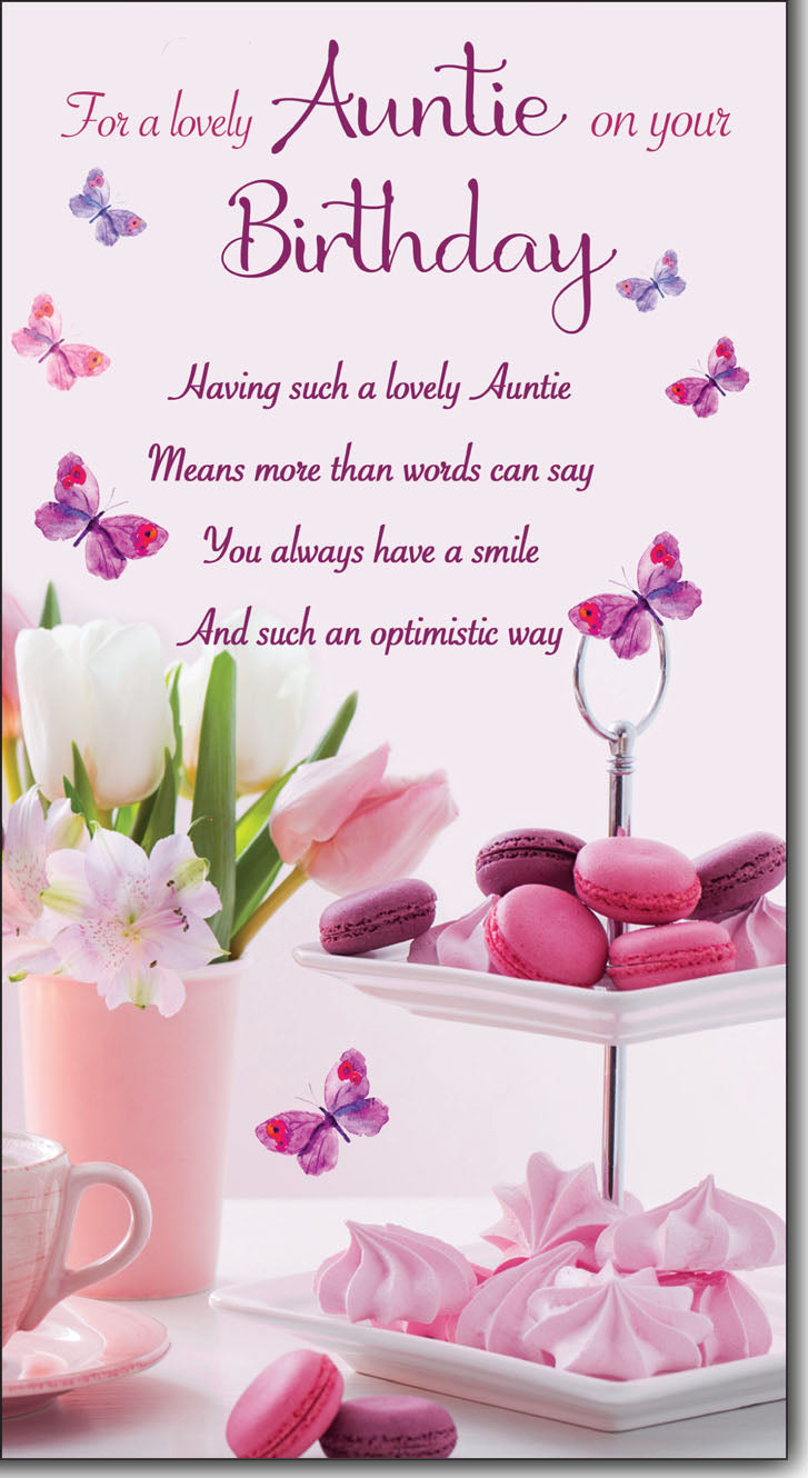 Auntie birthday card - sentimental verse