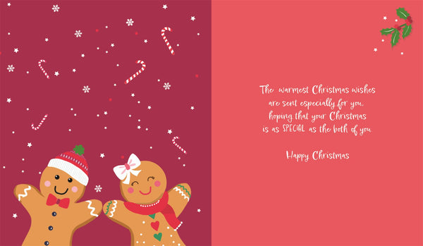 To a special couple Christmas card- gingerbread couple
