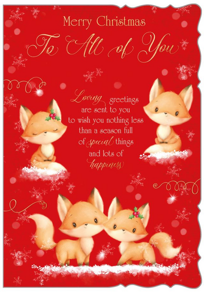 To all of you Christmas card - cute foxes