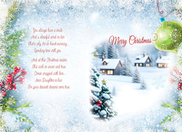 Daughter-in-law Christmas card- loving verse