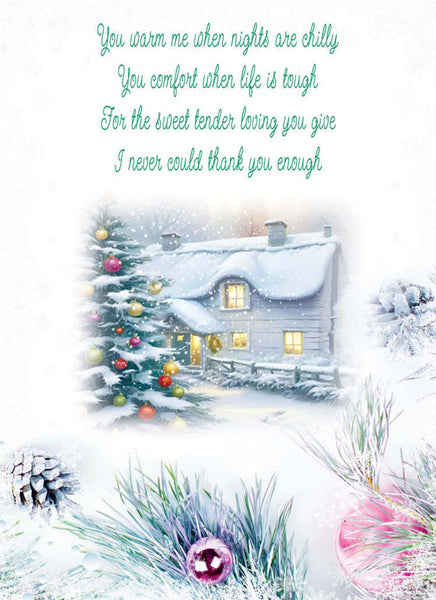 Wife Christmas card- sentimental verse