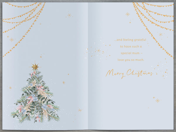 Mum Christmas card - traditional Christmas Tree