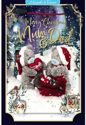 Me to you - Mum and Dad 3D Christmas card