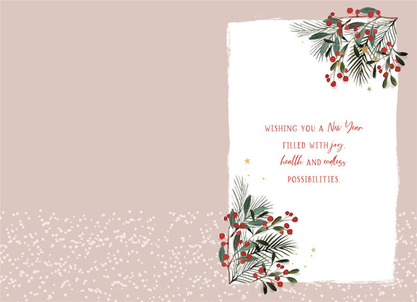 New year card- new year toast