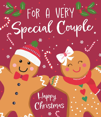 To a special couple Christmas card- gingerbread couple