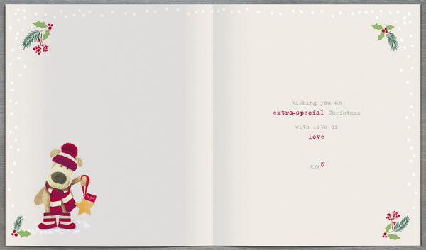 Sister Christmas card - cute Boofle