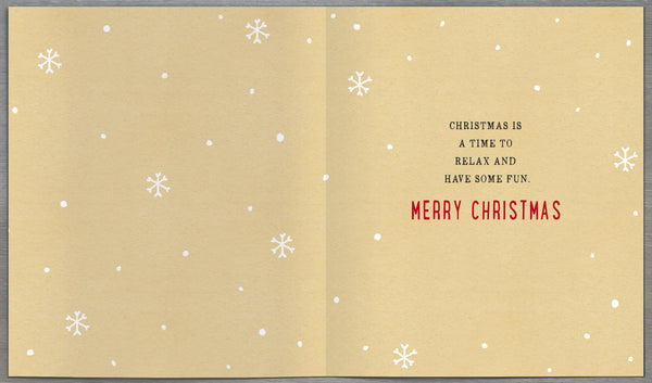 Nephew Christmas card - fun reindeer