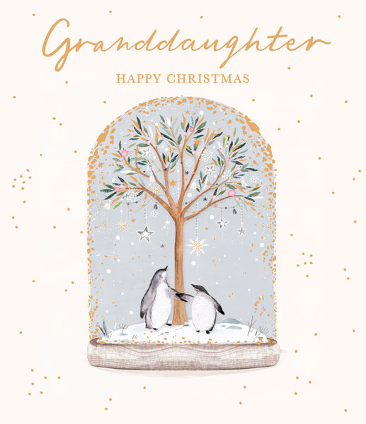 Granddaughter Christmas card- snow globe
