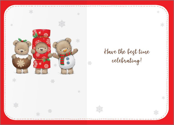 To all the family Christmas card - cute bears