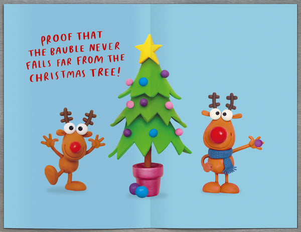 Son Christmas card - family traits