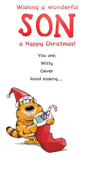 Son Christmas card - family traits
