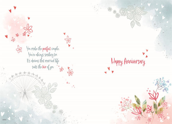 Granddaughter and Husband anniversary card - romantic walk