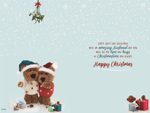 Husband Christmas card- Hubby bear