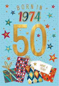 50th birthday card - born in 1974