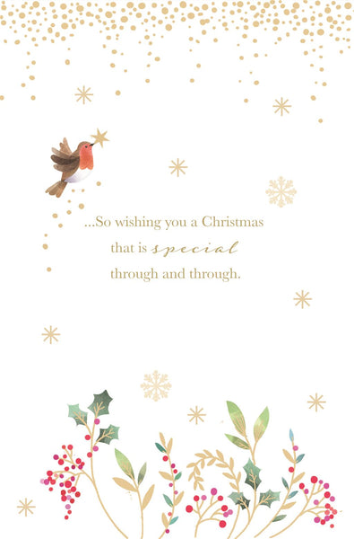Daughter Christmas card - Large luxury card