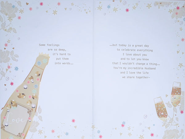 Husband anniversary card - anniversary drinks
