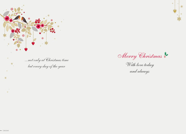 One I love Christmas card - sentimental verse