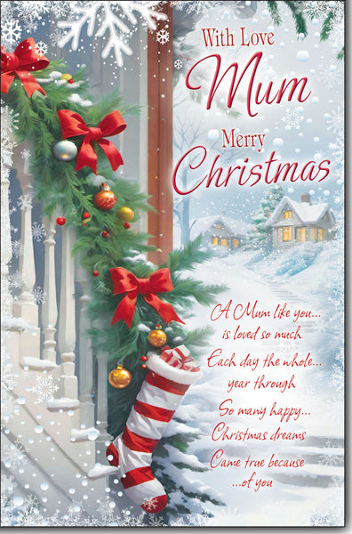 Mum Christmas card - sentimental verse